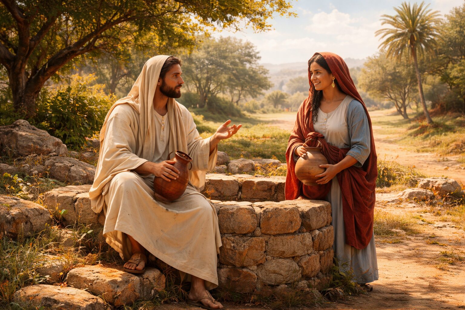 Jesus offers living water